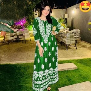2 Pcs Women's Stitched Embroidered Shirt And Trouser