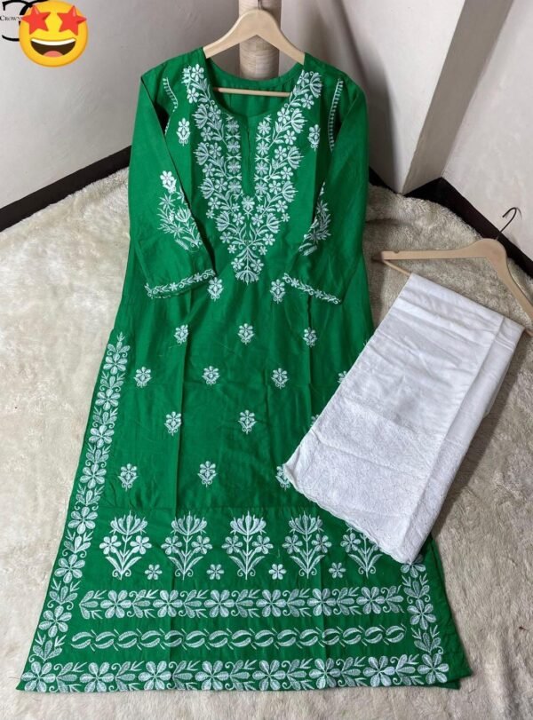 2 Pcs Women's Stitched Embroidered Shirt And Trouser - Image 2
