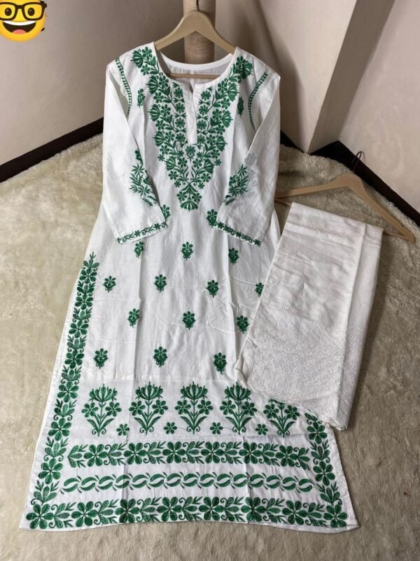 2 Pcs Women's Stitched Embroidered Shirt And Trouser - Image 2