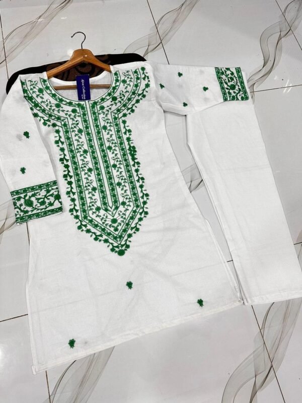 2 Pcs Women's Stitched Embroidered Shirt And Trouser - Image 2